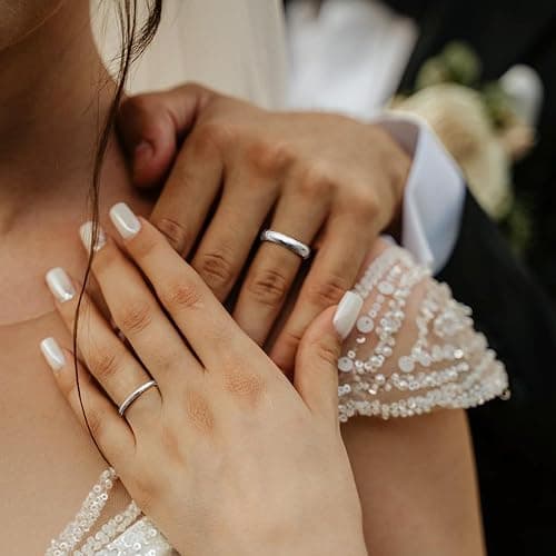 Diamday S925 Sterling Silver Rings for Women Men High Polished Sterling Silver Band Thumb Stackable Ring Comfort Fit 1mm 2mm 4mm thumbnail 4
