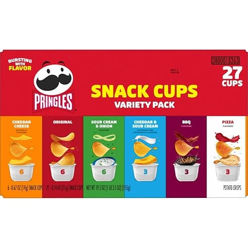 Pringles Potato Crisps Chips, Lunch Snacks, Snack Cups, Variety Pack, 19.5oz Box (27 Cups) thumbnail 6