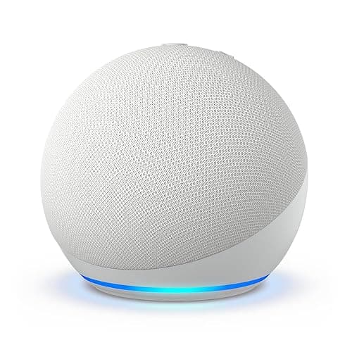 Amazon Echo Dot (newest model), Vibrant sounding Alexa speaker, Great for bedrooms, dining rooms and offices, Glacier White - Glacier White - Device only