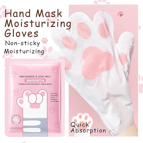 DWDiWen Hand Masks, 6 Pairs Hydrating Exfoliating Hand Peeling Mask, Smooth Hand Masks Moisturizing Gloves Overnight for Dry, Rough, Cracked Hands, Hand Skin Moisturizer Glove for Women Men（A thumbnail 3