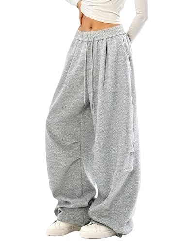 LuminBlaze Women Baggy Sweatpants Wide Leg Lounge Pants Comfy Joggers Fall Winter Outfits 2025 thumbnail 4