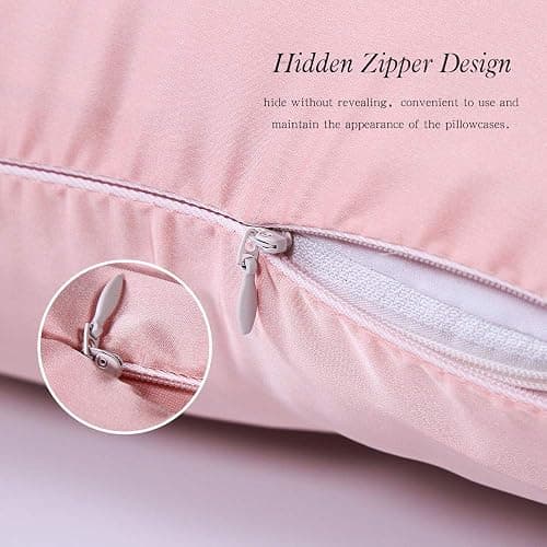 Jocoku 100% Mulberry Silk Pillowcases Set of 2 for Hair and Skin and Super Soft and Breathable Queen Size Nature Silk Pillowcases (Queen, Pink) thumbnail 5