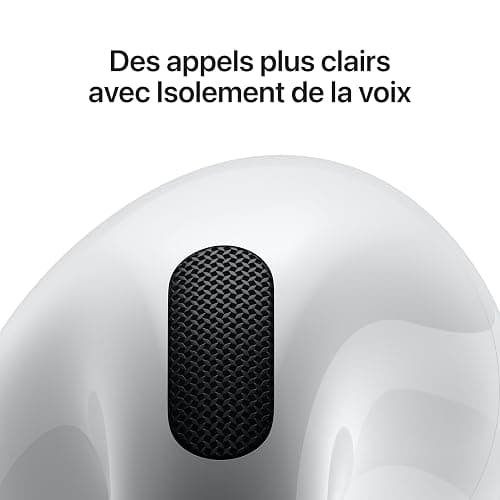 Apple AirPods 4 Écouteurs sans Fil, Casques et écouteurs Bluetooth, Audio Spatial personnalisé, résistance à la Transpiration et l’Eau, boîtier de Charge USB-C, Puce H2, Jusqu’à 24 Heures d’autonomie thumbnail 5