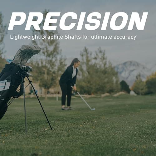 Precise AMG Complete Womens Golf Clubs Set, Includes Driver, Fairway, Hybrid, 6-PW Irons, Putter, Stand Bag, 3 H/C's, Golf Clubs Women Right Handed, Regular & Petite Sizes thumbnail 5