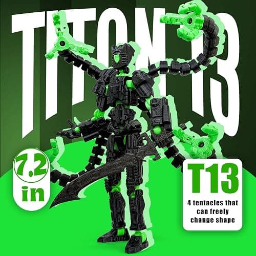 Aesinos T13 Assembly Completed Action Figure 3D Printed Multi-Jointed Movable Nova 13 Robot d13 Accessories Best Birthday Festival Gift Desktop Decorations for Game Lovers thumbnail 5