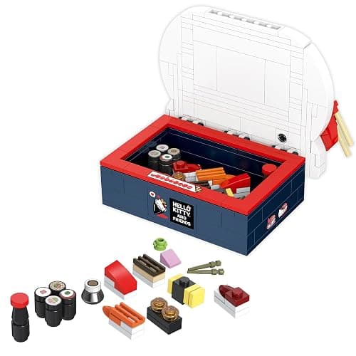 Brickcraft Officially Licensed Sanrio Hello Kitty Bento Box Building Set, 191-Piece Multicolored Brick Kit with Detailed Character Face and Mini Sushi Builds, Adorable for Fans Seasonal thumbnail 2