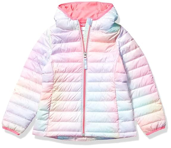 Amazon Essentials Girls and Toddlers' Lightweight Water-Resistant Packable Hooded Puffer Jacket - Image 1