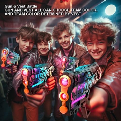 Laser Tag Set of 4, Lazer Tag Game for Kids Indoor & Outdoor Play, Gift Ideas for Kids Teens and Adults, Cool Toys for Teenage Ages 8 9 10 11 12+Year Old Boy & Girls thumbnail 5