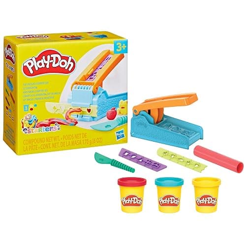 Play-Doh Fun Factory Starter Set, Preschool Toys for 3 Year Old Girls & Boys & Up, Kids Arts and Crafts Kit, 3 Modeling Compound Colors - Image 1