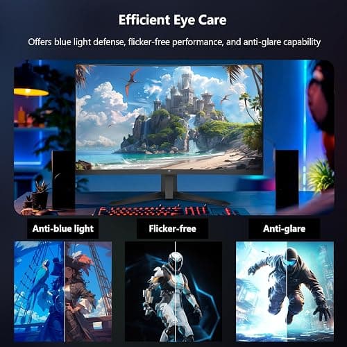 Z-Edge Ecran Pc Gamer Incurvé 27'' 300Hz (DP1.4 * 2), 1ms MPRT, FreeSync, FHD, 240Hz (HDMI2.0 * 2), Moniteur Gaming LED 16:9, Inclinaison Réglable, 1500R VA, 4000:1, VESA 100 * 100mm(DP Câble Inclus) thumbnail 4