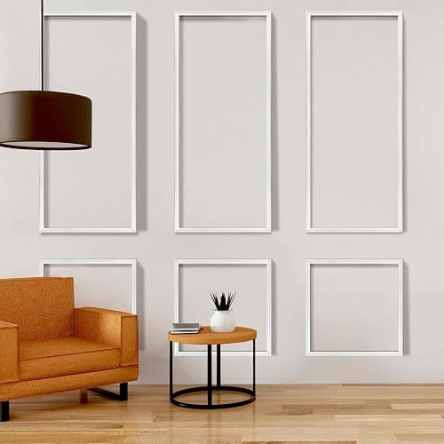 JZHLLA 30 Piece Peel & Stick Wall Molding Kit, Pre-Cut Wainscoting Panels with Self-Adhesive Trim, Easy Install Wall Decor for Office Home Bedroom Living Room thumbnail 6
