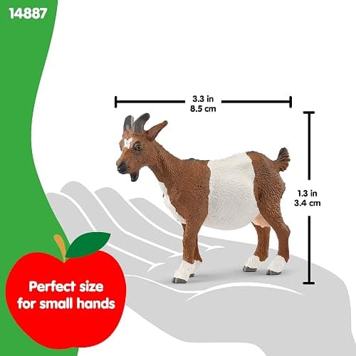 Schleich Farm World - Cute, 3" Goat Toy for Kids. Realistic Hand-Painted Farm Animal Toys for Boys and Girls. Fun Educational Figure for Screen-Free, Imaginative Learning for Children Ages 3+ 14887 thumbnail 3