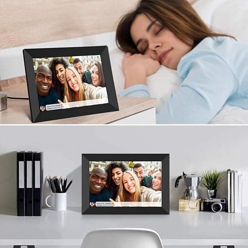32GB FRAMEO 10.1 Inch Smart WiFi Digital Photo Frame 1280x800 IPS LCD Touch Screen, Auto-Rotate Portrait and Landscape, Built in 32GB Memory, Share Moments Instantly via Frameo App from Anywhere thumbnail 9