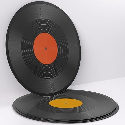 Facmogu 6 Pack 12in Blank Vinyl Record Decor, Fake Vintage Record for Indie Wall Aesthetic Room Decor, 70s 80s 90s Rock & Roll Music Party Decor, Retro Records for Home Living Room, Craft Display Decoration thumbnail 8