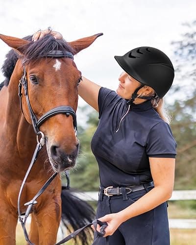 Adult Horse Riding Helmet Adjustable Vented Men Women 22"-24"/56-61cm | ASTM F1163-23 Certified, Adjustable Fit, Vented Construction, Washable Liner, Lightweight Build thumbnail 8