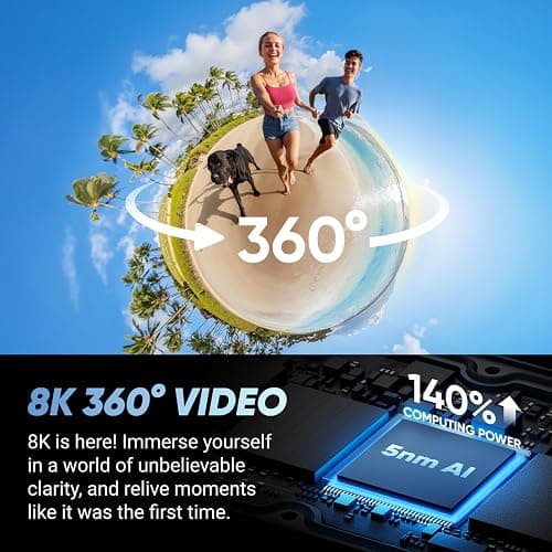 Insta360 X4 Standard Bundle - Waterproof 8K 360 Action Camera, 4K Wide-Angle Video, Invisible Selfie Stick Effect, Removable Lens Guards, 135 Min Battery Life, AI Editing, Stabilization thumbnail 2