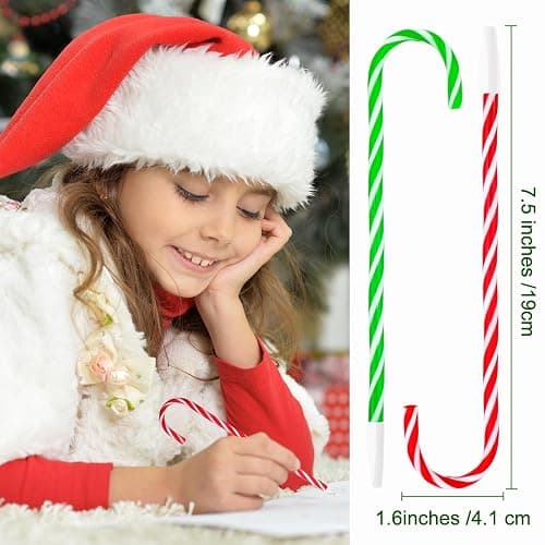 SAYAYA 120Pcs Christmas Candy Cane Pens Bulk Fun Black Ink Ballpoint Pens Xmas Goodie Bag Stuffers Classroom Gifts for Student School Holiday Party Favors Carnival Prize Stocking Stuffers(Red & Green) thumbnail 3