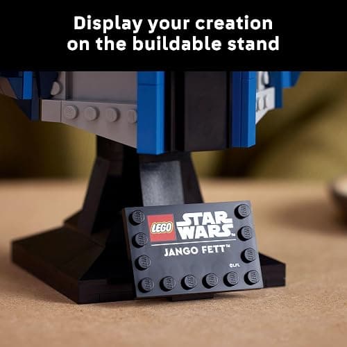 LEGO Star Wars Jango Fett Helmet - DIY Model Kit for Adults 18+ - Collectible Building Set - Room Decor Idea for Attack of The Clones Fans - Star Wars Gift Idea for Birthdays - 75408 thumbnail 5