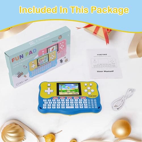 LUHYAUAN Kids Tablet/Baby Learning Pad with 102 Activities/Toddler Tablet with ABC Alphabet/Music/Math Interactive Educational Electronic Toys Gifts Handheld Game for Preschool Boys Girls Ages 3-12 - Blue thumbnail 6