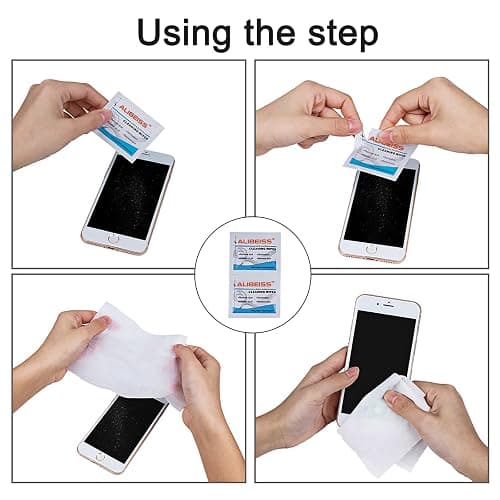 Pre-Moistened Lens Wipes ALIBEISS Screen Wipes for Glasses, Camera,Tablets, Smartphone, Screens and Other Delicate Surfaces,Pack of 100 thumbnail 6