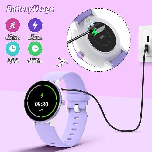 JOYELE Smart Watch for Kids Boy Girl, No Phone Needed Kids Watch Waterproof with 19 Sport Modes, Pedometer, Sleep Monitor, Kids Watch for Girls Boys 6-16 Birthday Gifts Toy Gift (Purple) thumbnail 8