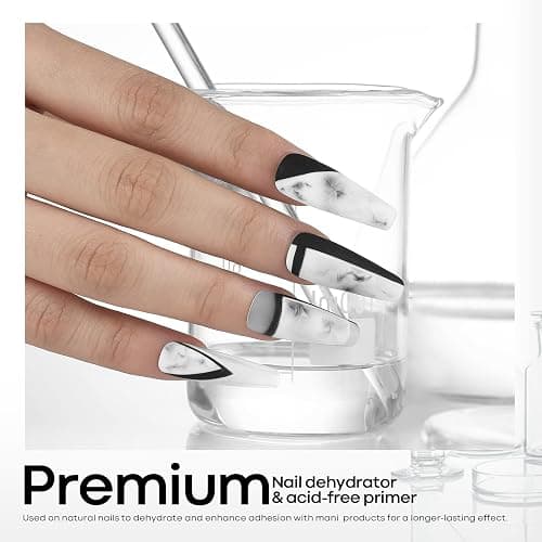 Modelones Professional Gel Nail Polish Primer, 2Pcs 15ml Acid Free Natural Nail Prep Dehydrate, Air Dry Superior Bonding Primer for Acrylic Powder Supplies Set thumbnail 2