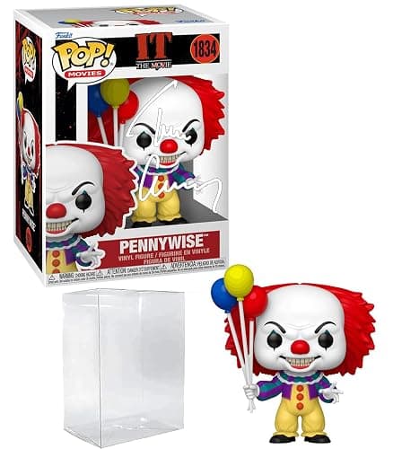 Tim Curry Pennywise #1834 (1990) It The Movie Facsimile Signed Reprint Laser Autographed Funko POP! Movies IT Figurine with Protector Case thumbnail 3