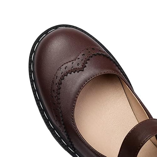 Mary Jane for Women Gothic Oxford Shoes - Flat Shoes, Ankle Tied, Round Toe for Casual Dresses, Work, and Campus thumbnail 5