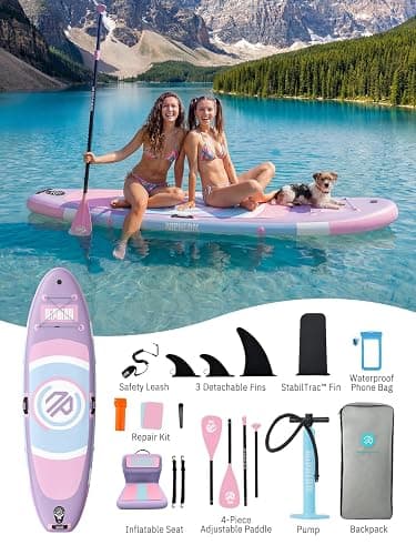 Niphean 10' Inflatable Paddle Board, Ultra-Light SUP for Beginners | Versatile Yoga Paddle Board with Durable SUP Accessories, 400lbs Capacity, Stand Up Paddle Boards for Adults & Youth thumbnail 8