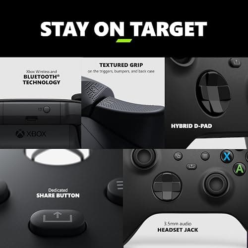 Xbox Wireless Gaming Controller (2025) – Carbon Black – Play on Xbox, Windows, Android, iOS, FireTV Sticks, Smart TVs, VR Headsets thumbnail 4