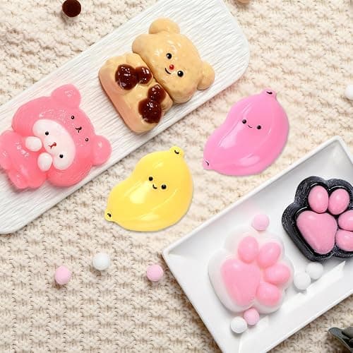 Taba Squishy Fidget Toys 6Pcs, Ultra-Soft Stress Relief Sensory Squeeze Toys for Kids & Adults, Kawaii Fufu Squishies for Party Favors, Birthday Gifts, Xmas Goodie Bags Stuffers thumbnail 6