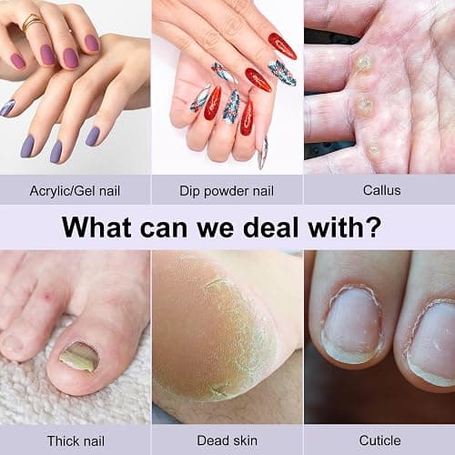 COSLUS C20 Cordless Nail Drill Electric File: Professional for Acrylic Gel Dip Powder Nails Portable Nail Drill Machine Kit for Manicure Pedicure Nail Set with Everything Rechargeable Lightweight thumbnail 3