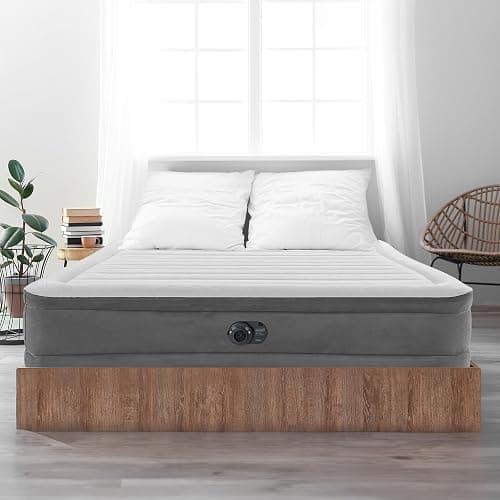 INTEX King Size Air Mattress, 18in Height Airbed with Built-in Pump, Dura-Beam Elevated Premium Comfort - Portable Inflatable Bed for Camping & Travel thumbnail 2