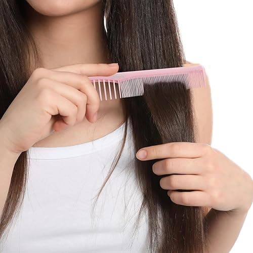 Feewala Combs Set, Classic Hair Comb, Fine and Wide Teeth, For Hairdressing, Grooming, Detangling, Sectioning, Teasing, For Women and Men, 7 Inches, 4 Colors and 8 Pieces thumbnail 6