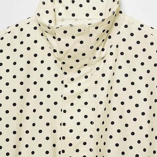 JoinQueen Women Polka Dot Jacket Stand Collar Cropped Jackets Zip Up Coat Casual Fashion Coat Fall Spring Jacket with Pockets thumbnail 5