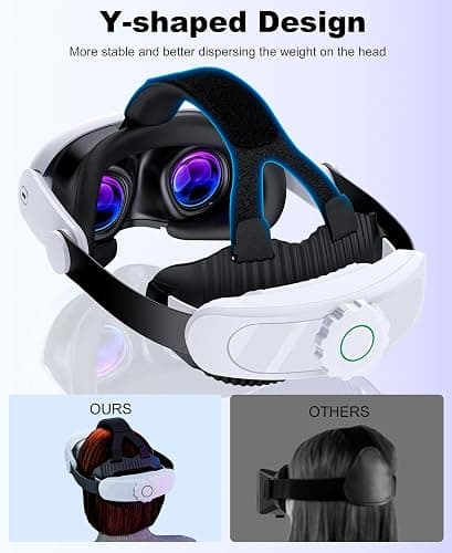 Head Strap for Quest 3S/ Quest 3/Quest 2, Elite Strap Replacement Enhanced Support Comfort, VR Headset Accessories Compatible with Oculus Meta Quest 3 Headstrap Reduce Facial Stress- MV1000 thumbnail 5