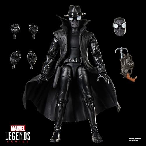 Marvel Legends Series Spider-Man Noir, Retro Cardback Spider-Man Comics Collectible 6-Inch Scale Action Figure thumbnail 10