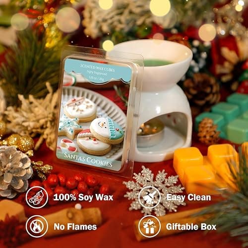 SCENTORINI Wax Melts, Christmas Wax Cubes Strong Scent 12 Scents, Scented Wax Melts, Long Lasting Soy Wax Melts for Warmer, Home Christmas Decoration thumbnail 6