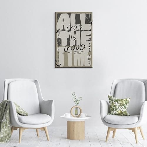 God Is Good All The Time Poster Vintage Christian Scripture Canvas Wall Art Modern Neutral Religious Aesthetic Pictures For Living Room Bedroom Church Wall Decor 12x16in Unframed thumbnail 7