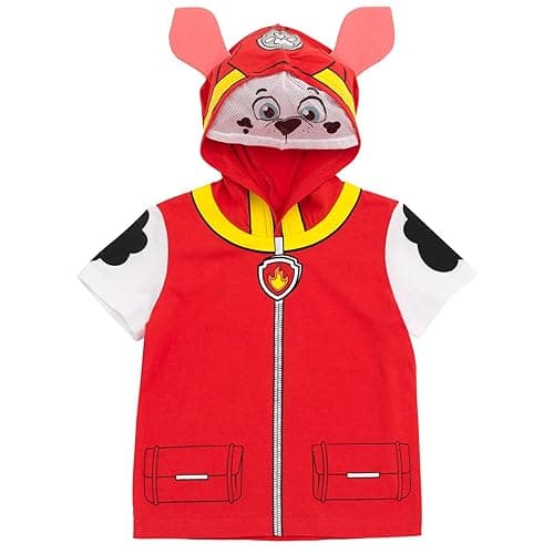 Paw Patrol Chase Skye Rubble Marshall Cosplay T-Shirt and Bike Shorts French Terry Outfit Set Toddler to Big Kid thumbnail 6