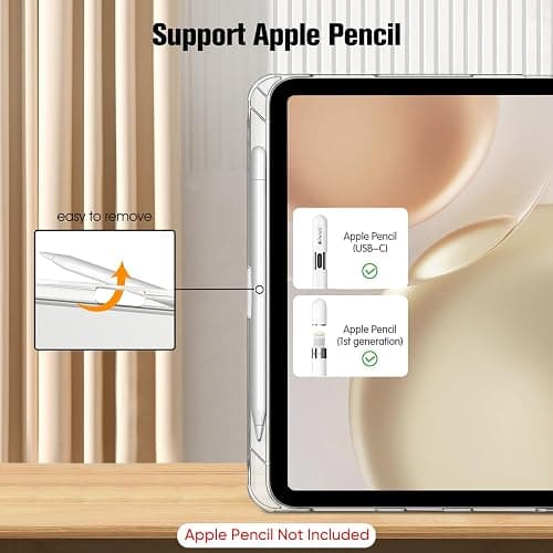 FINTIE Case for iPad (A16) 11th Generation 11 Inch (2025), iPad 10th Generation 10.9 Inch (2022) - Ultra Slim Cover with Matte Back Shell Built-in Pencil Holder, Auto Wake Sleep, Starlight thumbnail 4