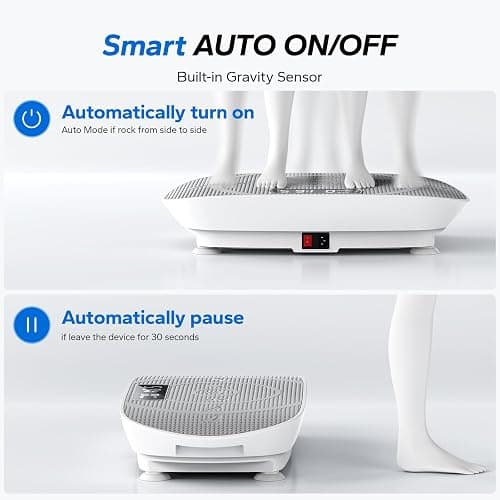 MERACH Vibration Plate Exercise Machine, Whole Body Workout Equipment for Women, Bluetooth and Silicone Pedal, Vibration Plate with Auto Mode, Vibrate Fitness Platform for Home thumbnail 3