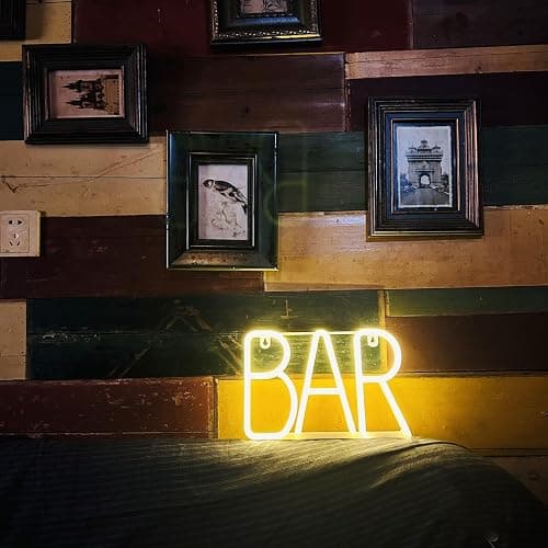 UrsaMajor Neon Sign for Bar, Pub, Party Wall Decor - Led Signs for Home Bar, Business, Christmas Gifts (Warm White) thumbnail 7