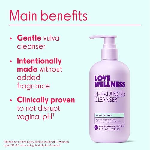 Love Wellness pH Balancing Cleanser | Feminine Vulva Wash for Intimate Health & Hygiene | Fragrance-Free, Non-Irritating & pH Matched | With Aloe Vera & Calendula for Sensitive Skin | 10 Fl Oz thumbnail 2