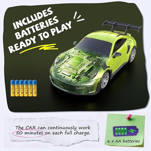 AEROQUEST Remote Control Car Porsche 911 GT3 RS, Officially Licensed 1:16 Scale 2.4GHz RC Sports Car with LED Headlights, 12KM/H Toy Vehicle, Gift for Boys & Girls 3-12 thumbnail 3