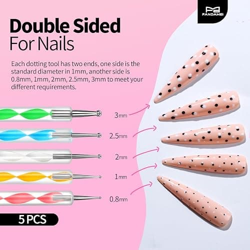 FANDAMEI Nail Design Tools, Nail Art Tools, Nail Brush, Nail Art Kit With Nail Stand, Nail Holder For Painting Nails, Nail Art Brushes, Nail Dotting Tool, Nail Art Palette, Nail Tools For Nail Art thumbnail 6