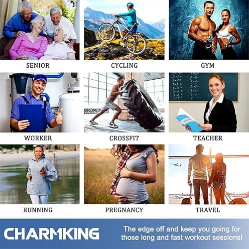 CHARMKING Compression Socks for Women & Men Circulation (3 Pairs) 15-20 mmHg is Best Support for Athletic Running Cycling thumbnail 3