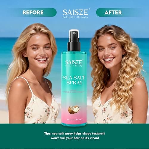 SAISZE Sea Salt Spray for Women and Men, Valentines Day Gifts, Travel Essentials, Textured Beach Waves & Volume for Curly Hair, Coconut Surf Spray, Christmas Stocking Stuffers for Teen Girls, 8.8 oz thumbnail 3