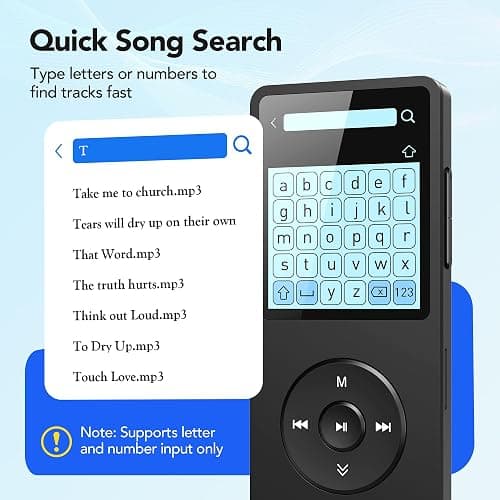 AGPTEK A02PL 64GB MP3 Player, 65 Hours Playback Music Player, Black | Lossless Sound, Supports up to 128GB thumbnail 5
