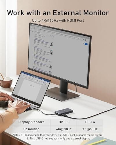 Anker 555 USB-C Hub (8-in-1), with 85W Power Delivery, 4K 60Hz HDMI Port, 10Gbps USB C and 2 A Data Ports, Ethernet microSD SD Card Reader, for MacBook Pro More thumbnail 6